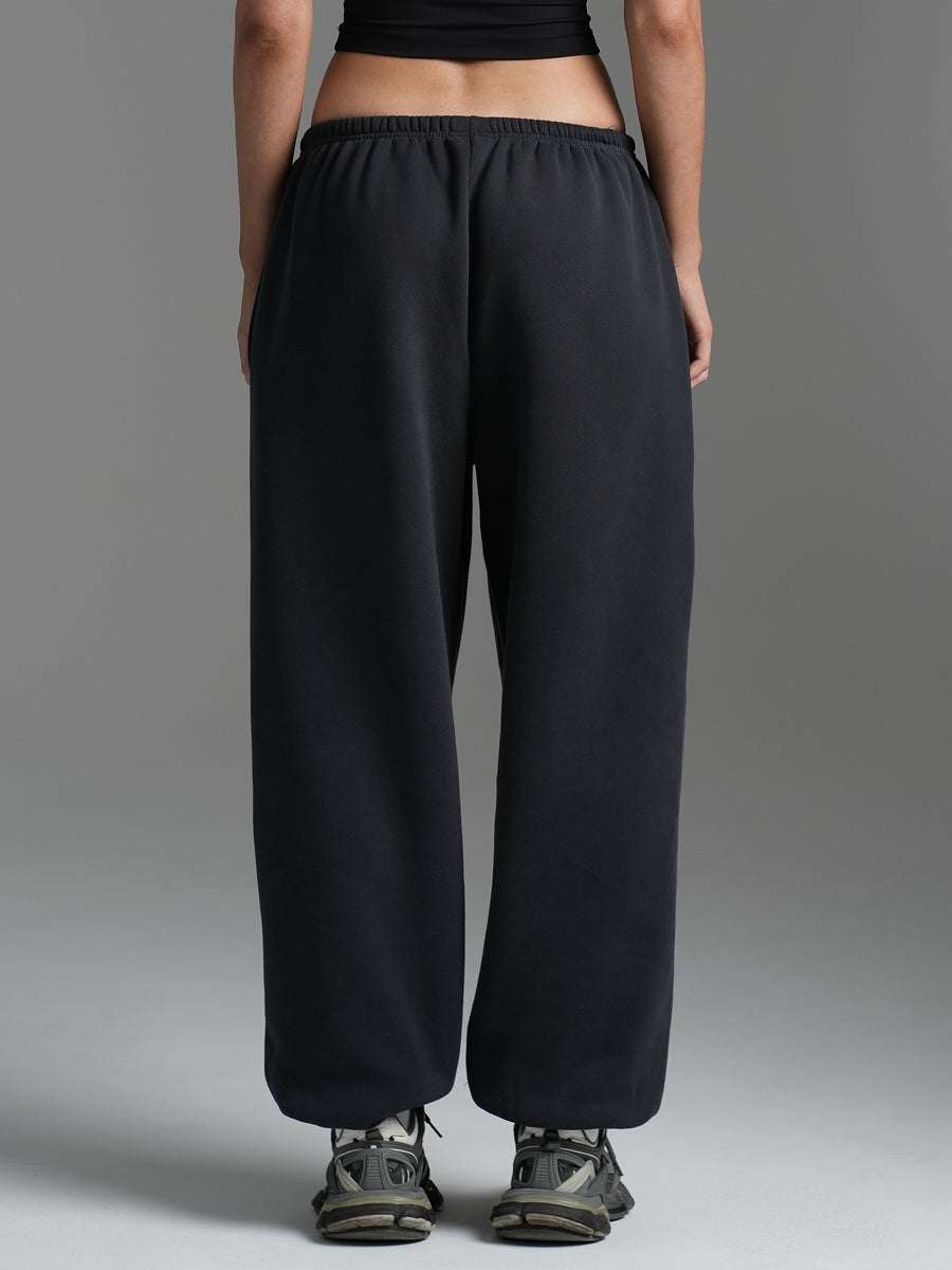 Oversized Fleece Trackpants Muted Black