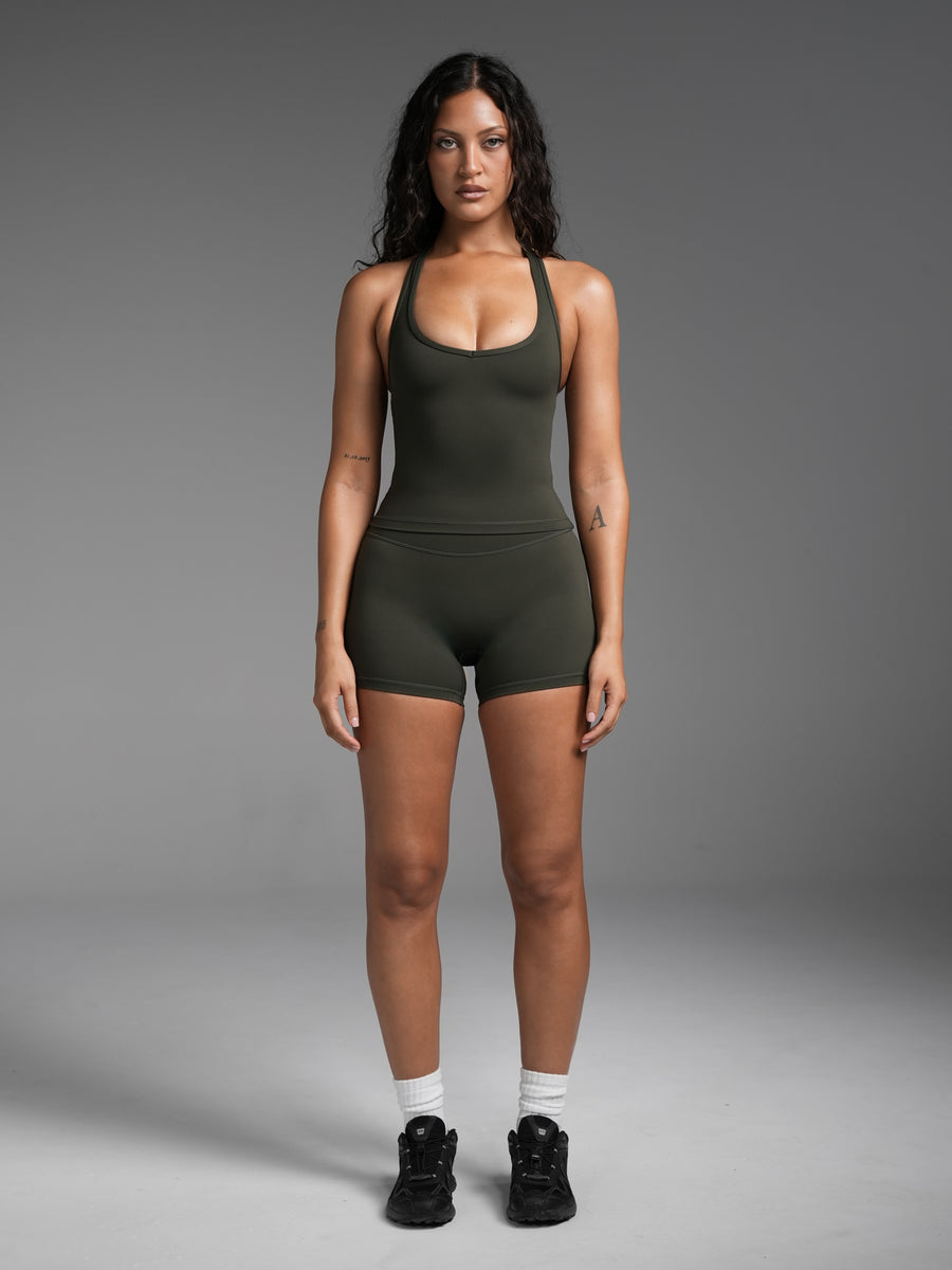 Base 4" Scrunch Shorts Ivy