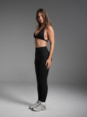 FLX Plunge Halter Bra Black