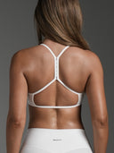 FLX Open Back Racer Bra White