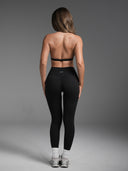 FLX Plunge Halter Bra Black