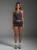 Foldover Stripe Shorts Stellar