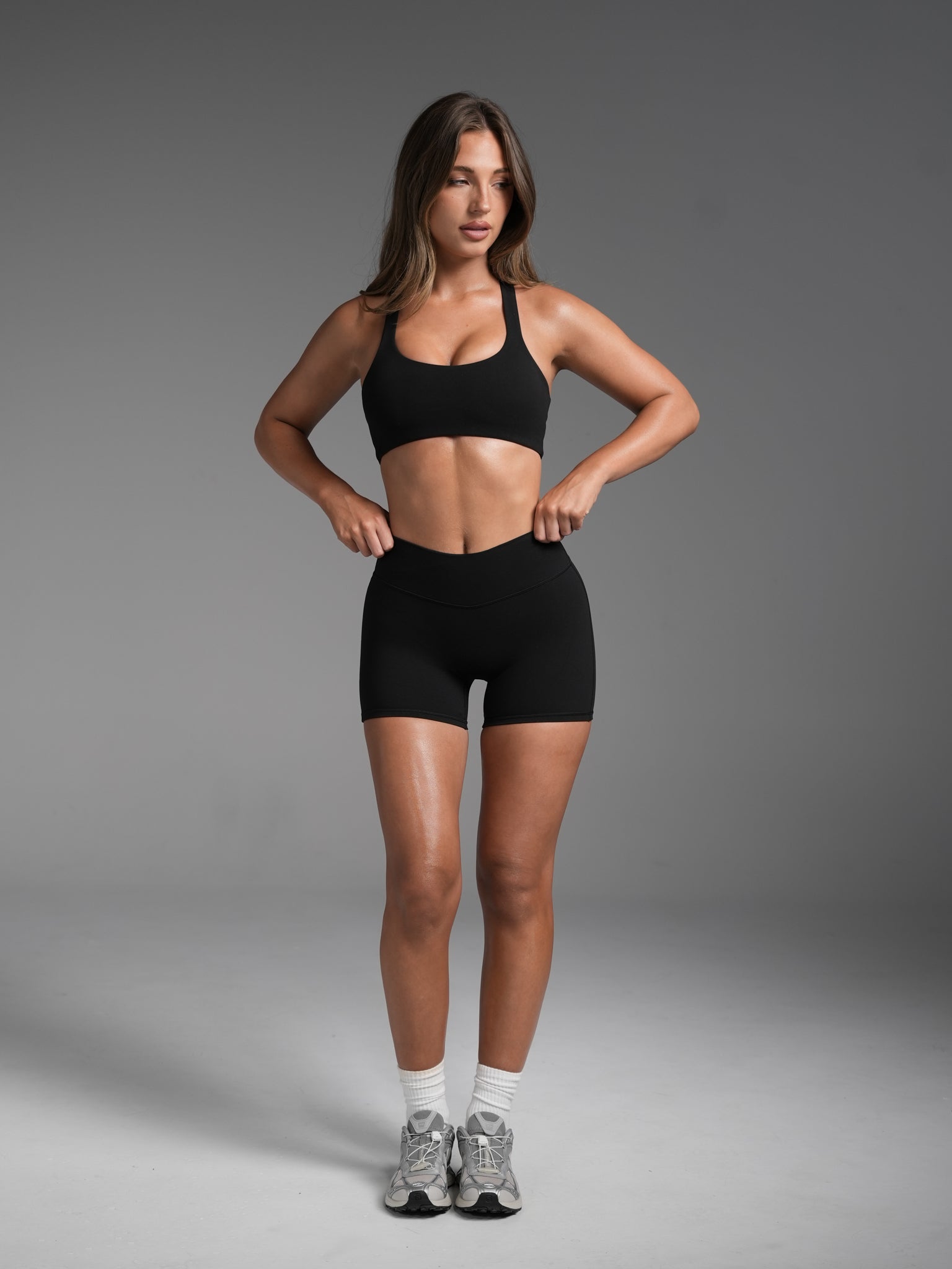 Black FLX Invisible Scrunch Shorts 4