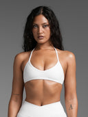 FLX Halter Bra White