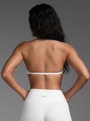 FLX Halter Bra White