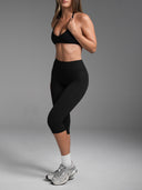 FLX Invisible Scrunch Capris Black