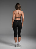 FLX Invisible Scrunch Capris Black