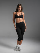 FLX Invisible Scrunch Capris Black