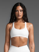 FLX Racer Back Bra White