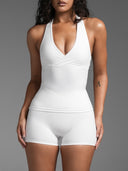 FLX Crossover Halter Tank White