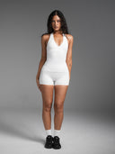 FLX Crossover Halter Tank White
