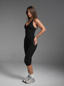 FLX Crossover Halter Tank Black