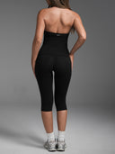 FLX Crossover Halter Tank Black