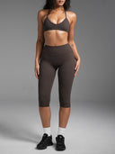 FLX Invisible Scrunch Capris Bittersweet