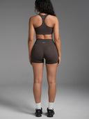 FLX Crossover Invisible Scrunch Shorts 4" Bittersweet