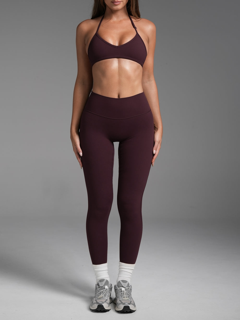 FLX Invisible Scrunch Leggings Dark Cherry