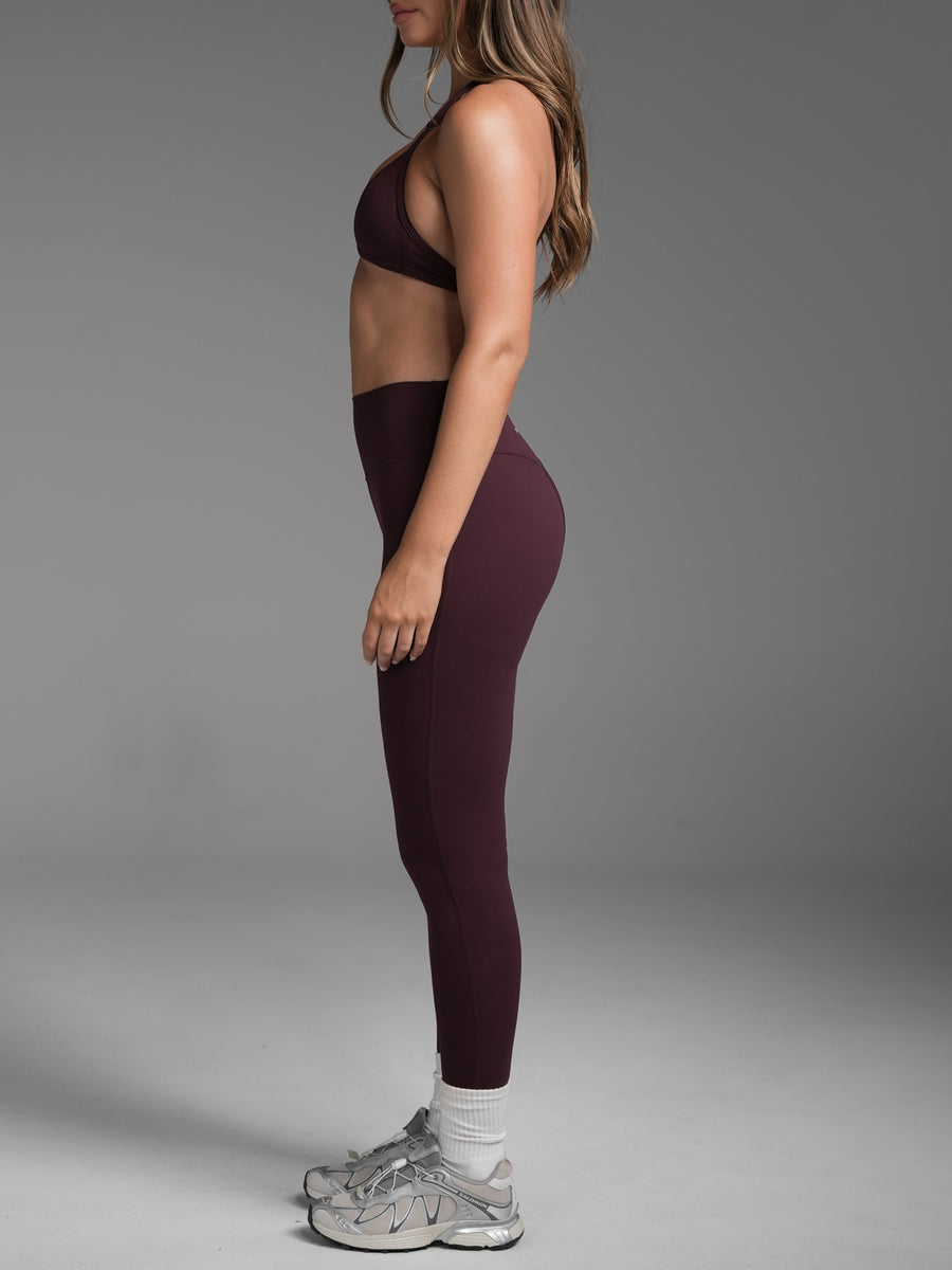 FLX Invisible Scrunch Leggings Dark Cherry