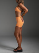 FLX Invisible Scrunch Shorts 4" Papaya