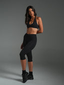 FLX Ruched Halter Bra Black