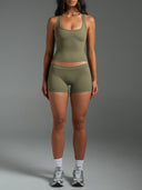 FLX Micro Shorts Khaki