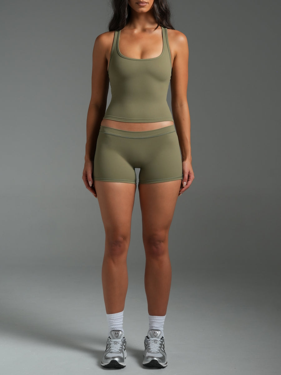 FLX Micro Shorts Khaki