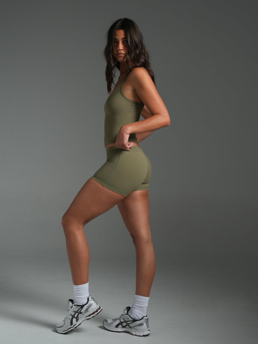 FLX Micro Shorts Khaki