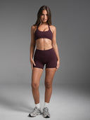 FLX Invisible Scrunch Shorts 4" Dark Cherry