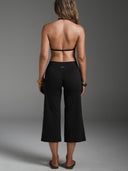 FLX Wide Leg Capris Black