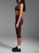 FLX Invisible Scrunch Capris Dark Cherry