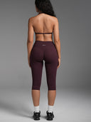 FLX Invisible Scrunch Capris Dark Cherry