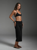 FLX Wide Leg Capris Black