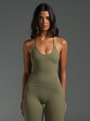 FLX Halter Cami Khaki