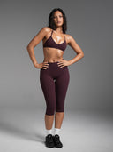 FLX Invisible Scrunch Capris Dark Cherry