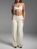 FLX Wide Leg Bottoms Off White