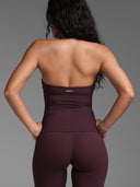 FLX Crossover Halter Tank Dark Cherry