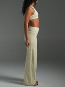 FLX Ruched Halter Bra Off White