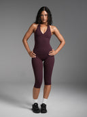 FLX Crossover Halter Tank Dark Cherry