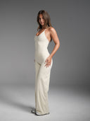 FLX Wide Leg Bottoms Off White