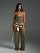 FLX Halter Cami Khaki