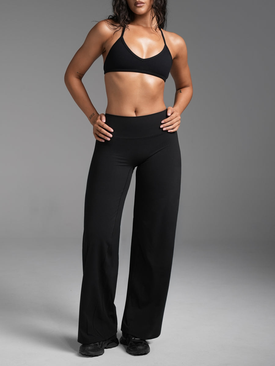 FLX Wide Leg Bottoms Black