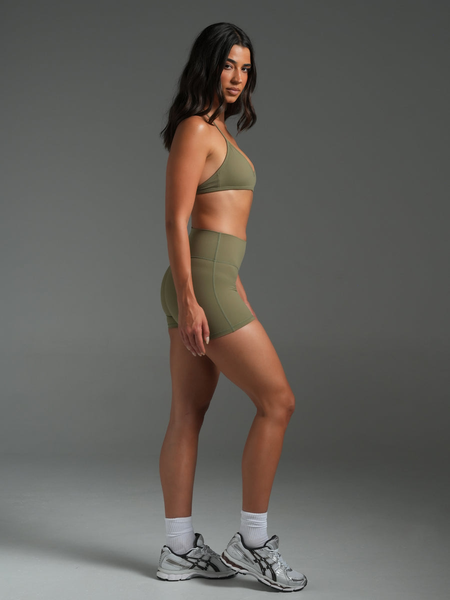 FLX Halter Bra Khaki