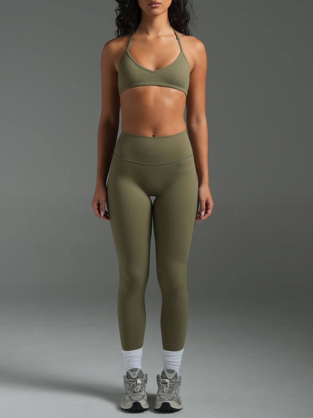 FLX Invisible Scrunch Leggings Khaki