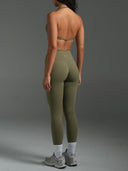 FLX Invisible Scrunch Leggings Khaki