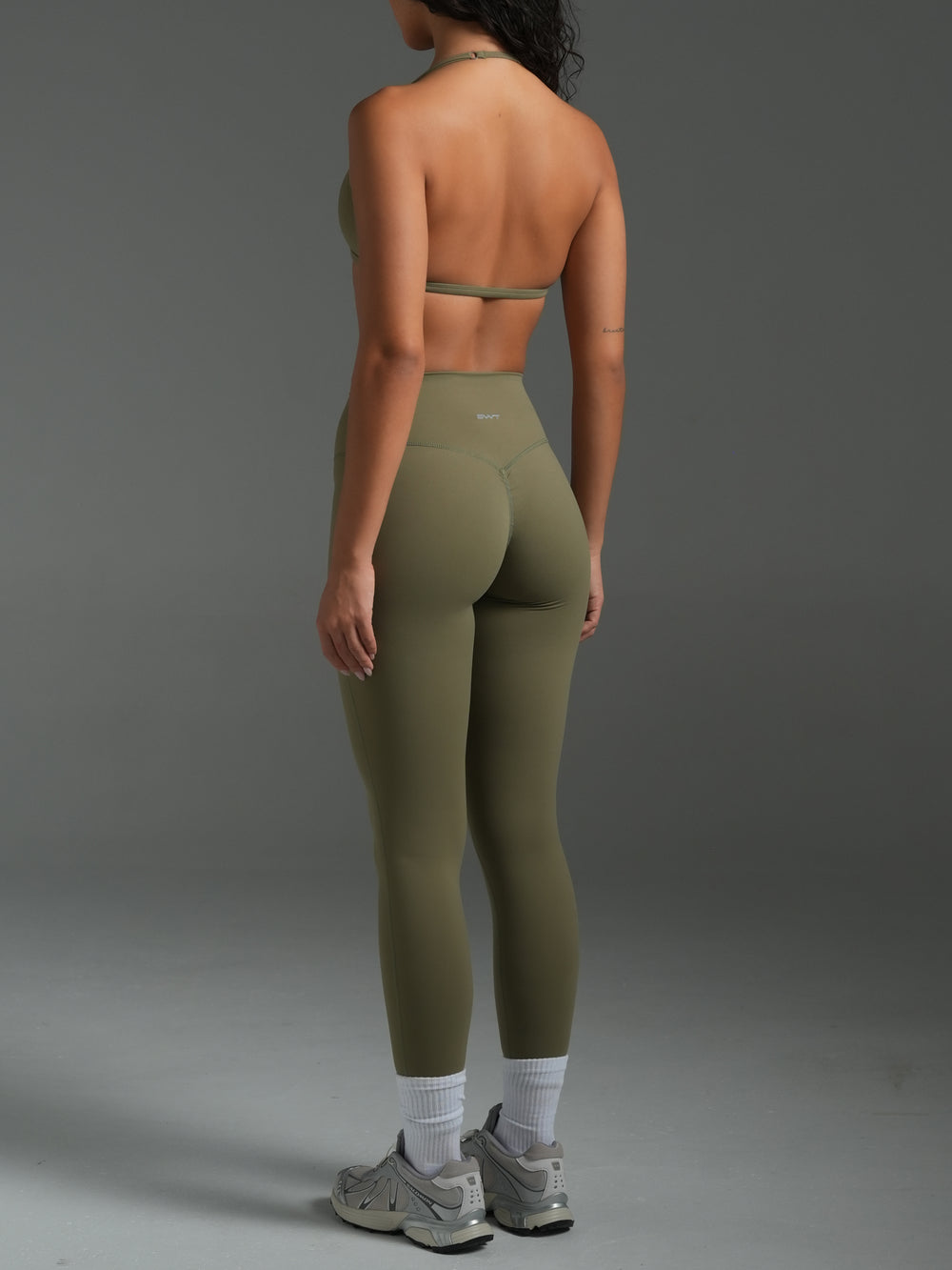 FLX Invisible Scrunch Leggings Khaki