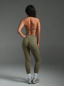 FLX Invisible Scrunch Leggings Khaki