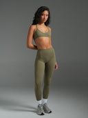 FLX Invisible Scrunch Leggings Khaki