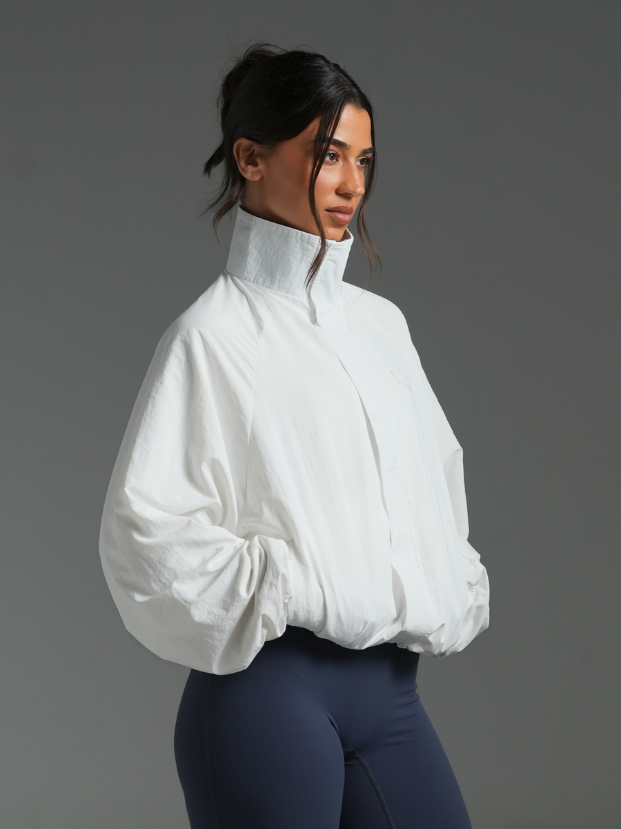Nylon Bomber Ivory