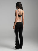 FLX Layered Halter Bra Black