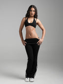 FLX Layered Halter Bra Black