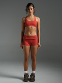 Stripe Foldover Hot Shorts Rouge/Bittersweet